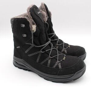 Lowa Montreal GTX Mid Hiking Boots Womens 10.5M Black Winter Waterproof Shoes